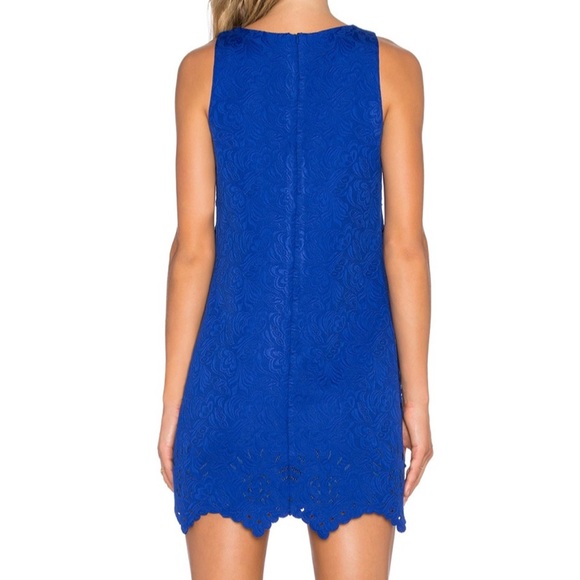 GREYLIN LASER CUT MINI DRESS, SMALL, ROYAL BLUE - Picture 3 of 9
